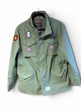 Alpha Industries Military Utility Patched See The Magic Sage Green Jacket